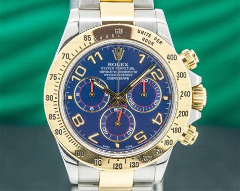 rolex daytona yellow gold blue dial